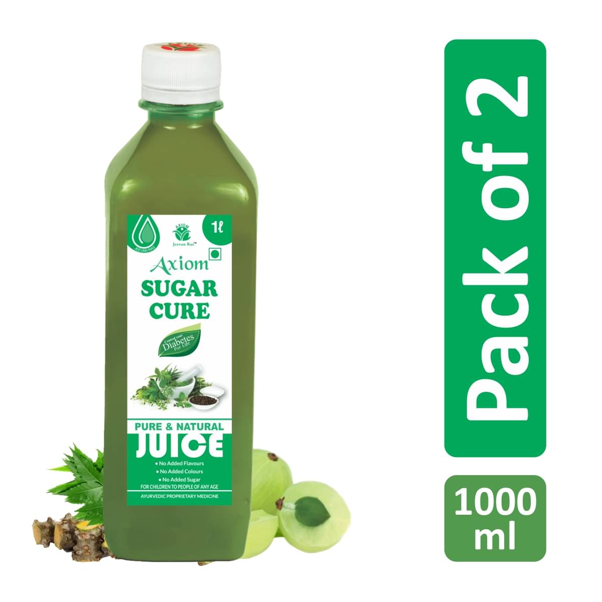    			Axiom Sugar Cure 1000ml Pack of 2 | No Artificial Colour Added | No Sugar | 100% Natural WHO-GLP,GMP Certified Product