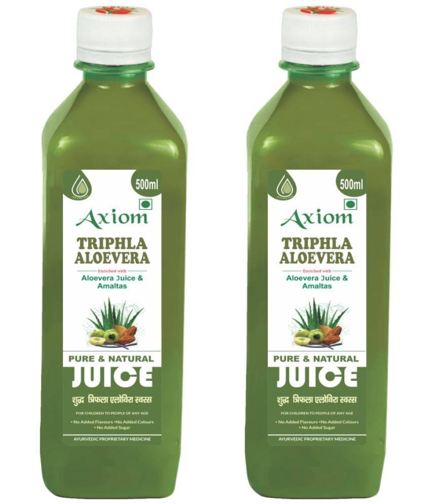 Axiom_Ayurveda Triphla Aloevera Juice 500 ml (Pack of 2) | 100% Natural WHO-GLP,GMP,ISO Certified Product Axiom_Ayurveda Triphla Aloevera Juice 500 ml (Pack of 2) | 100% Natural WHO-GLP,GMP,ISO Certified Product