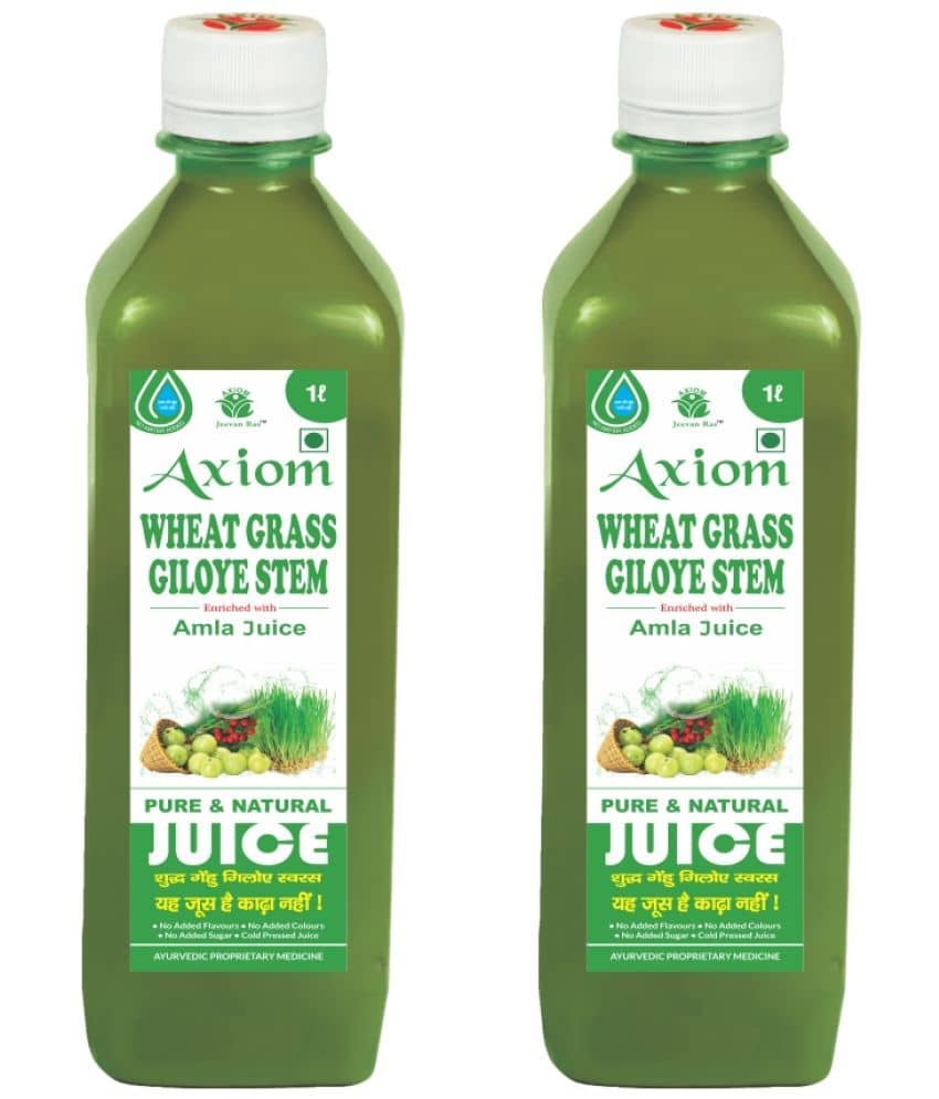 Jeevan Ras Wheat Grass & Giloye Stem Swaras Herbal Juice (1 ltr) Pack of 2 | 100% Natural WHO-GLP,GMP,ISO Certified Product