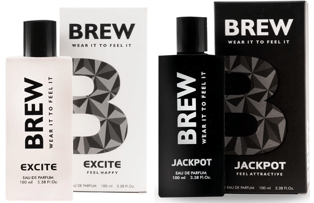 Brew - EXCITE AND JACKPOT Eau De Parfum (EDP) For Unisex 200 ML ( Pack of 2 )