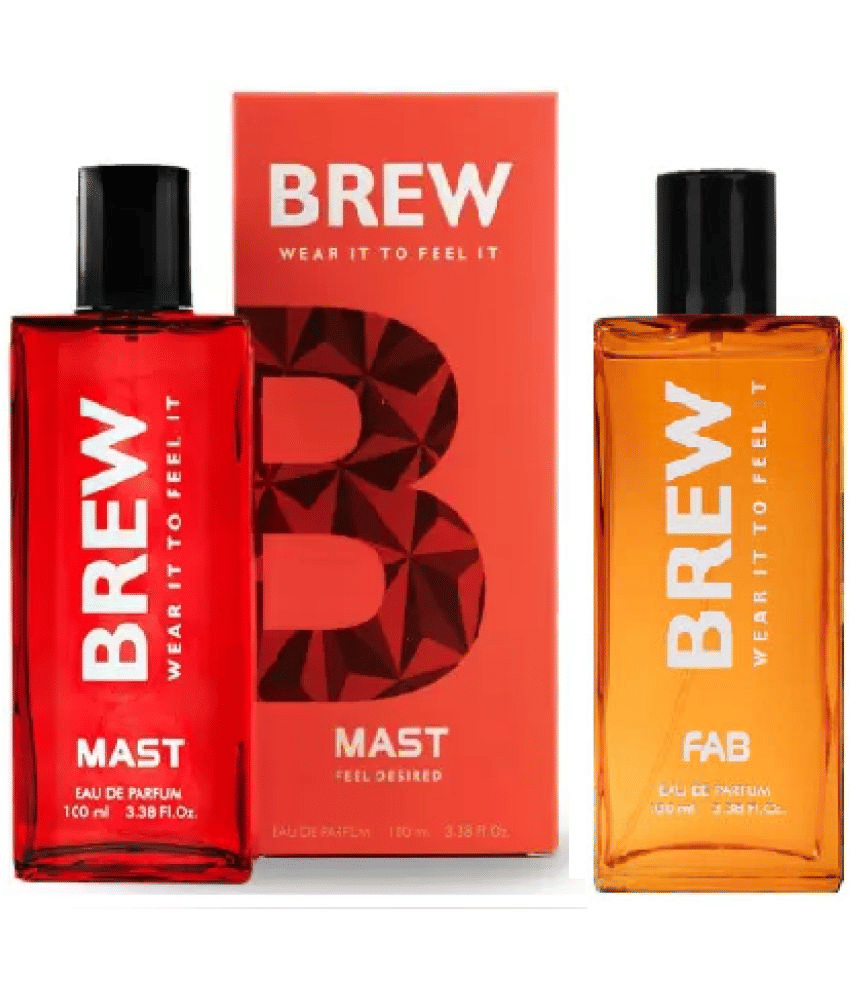     			Brew - MAST AND FAB Eau De Parfum (EDP) For Unisex 200ML ( Pack of 2 )