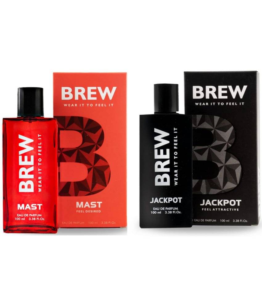     			Brew - MAST AND JACKPOT Eau De Parfum (EDP) For Unisex 200ML ( Pack of 2 )