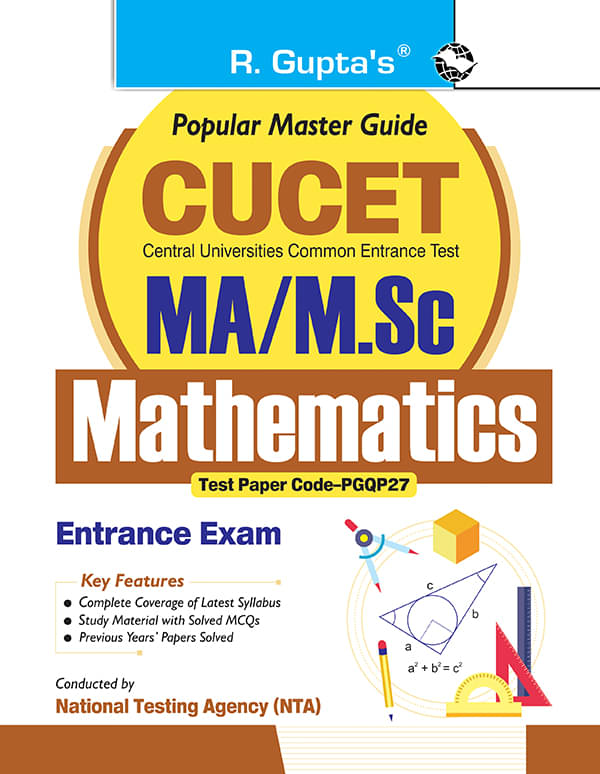     			CUET-PG : MA/M.Sc/M.Sc B.Ed Mathematics Entrance Exam Guide