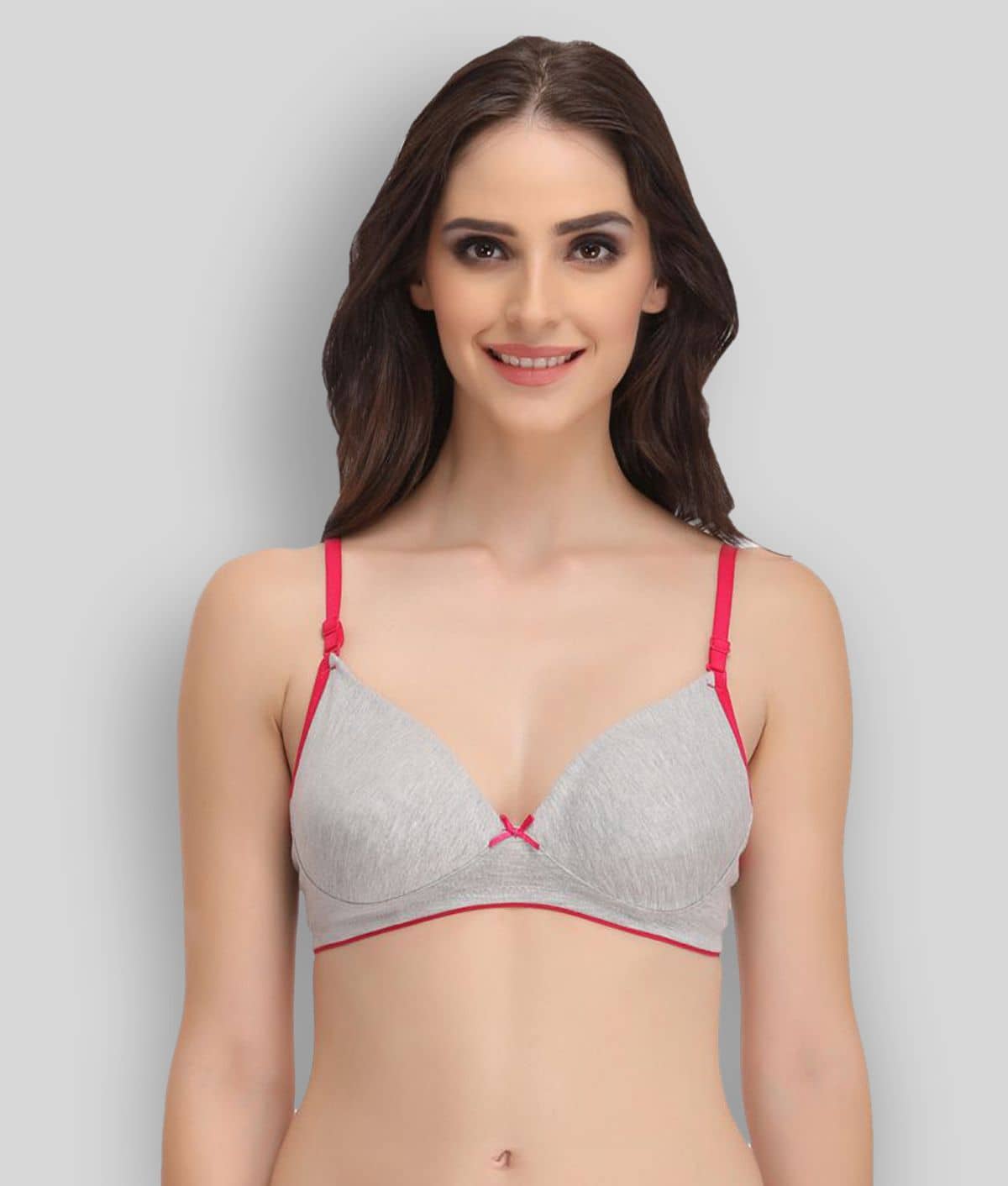 Clovia Poly Cotton Non Padded Women's T-Shirt Bra ( Pink )