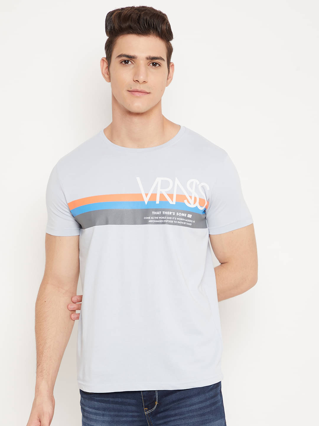     			Duke Pack of 1 Cotton Blend Slim Fit Men's T-Shirt ( Blue )