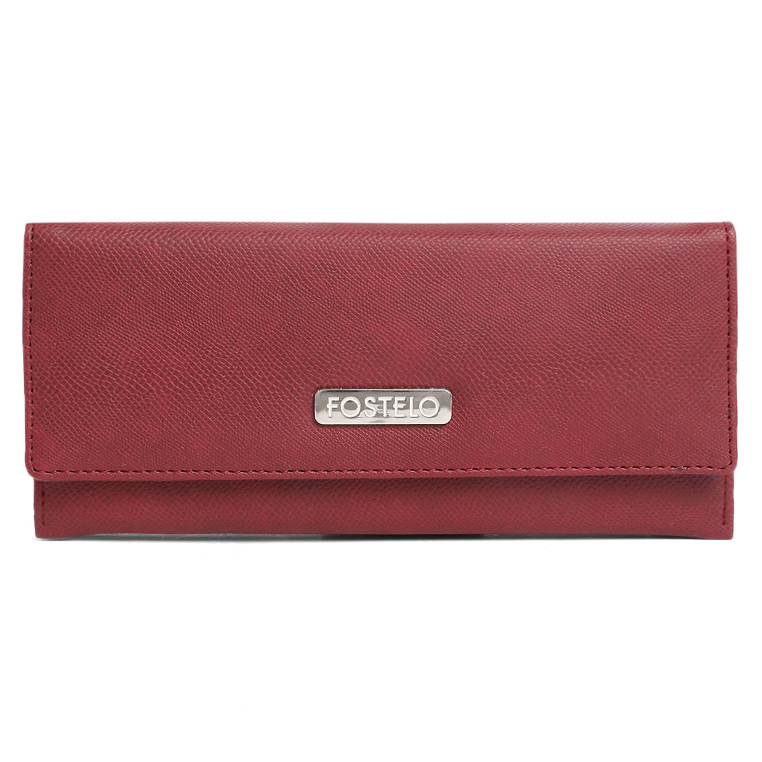     			Fostelo - Maroon Faux Leather Purse