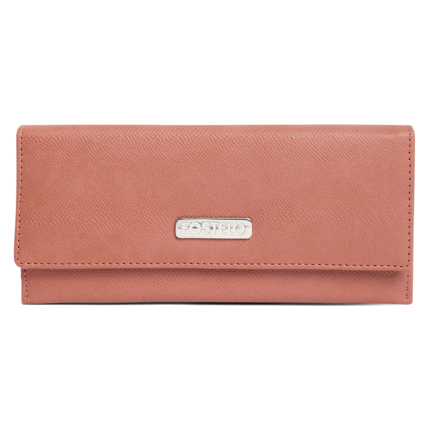     			Fostelo - Rose Gold Faux Leather Purse