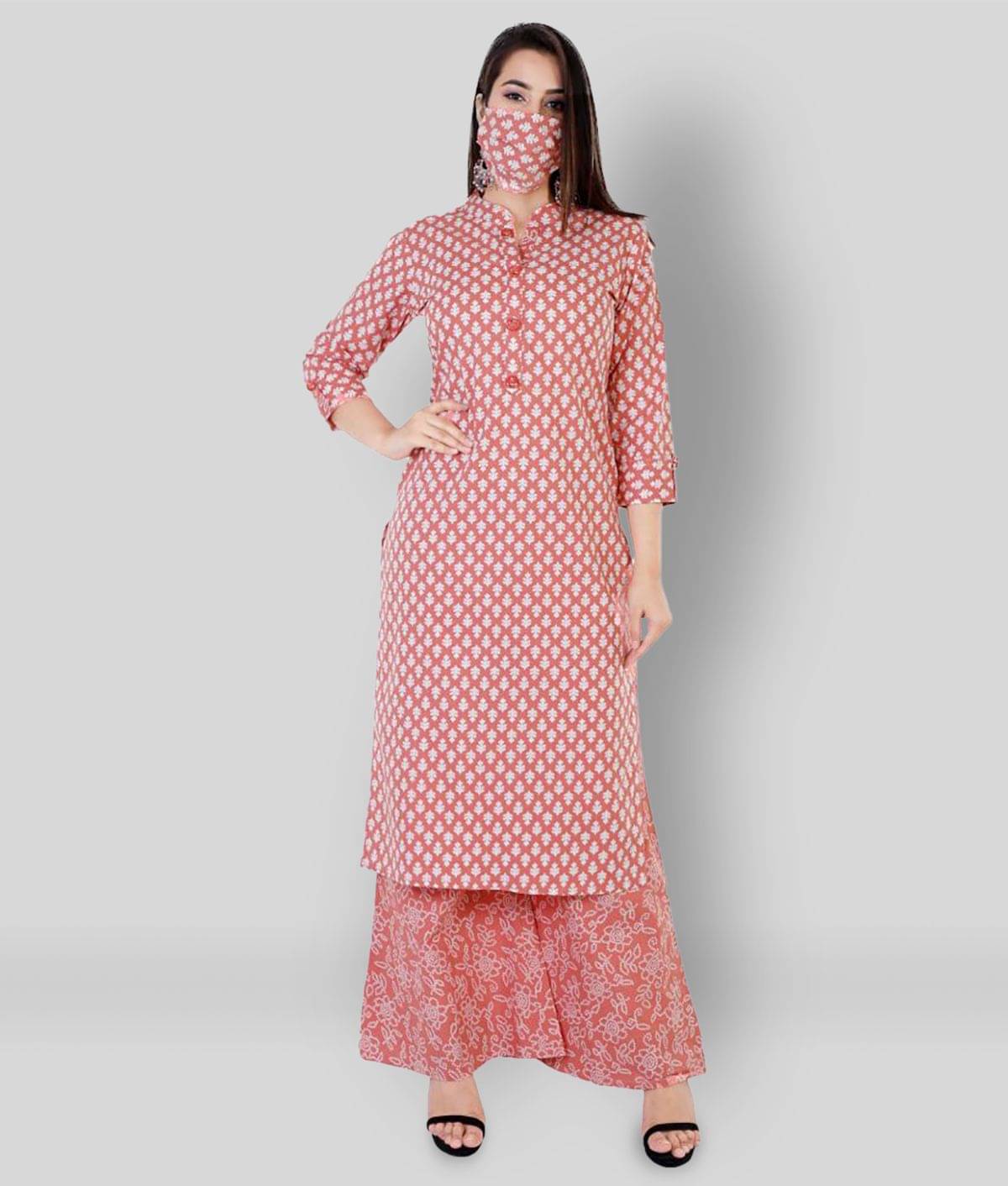     			JC4U - Red Straight Rayon Women's Stitched Salwar Suit ( Pack of 1 )