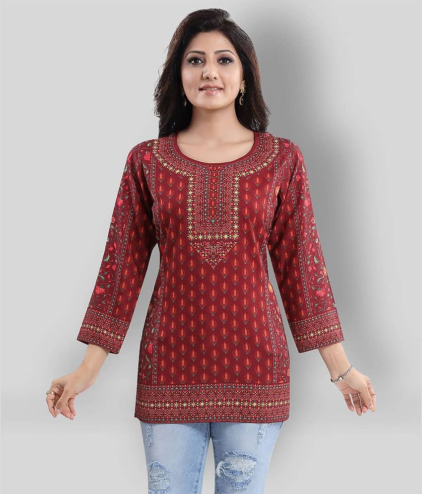 Crepe Short Kurti For Women (Pack of 1) - Kurtis, Tunics | Buy online on ZillyBuy