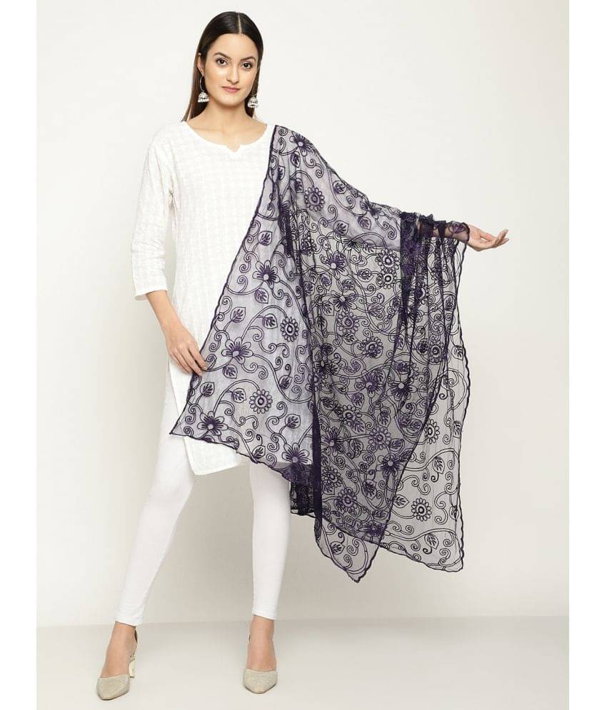 Queenley - Grey Net Women's Dupatta - ( Pack of 1 ) Queenley - Grey Net Women's Dupatta - ( Pack of 1 )