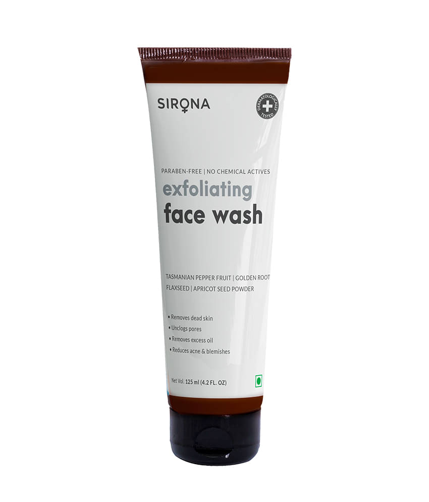     			Sirona Exfoliating Natural Face Wash for Men & Women - 125 ml | Anti Acne | Suitable For All Skin Type| Reduces Blemishes