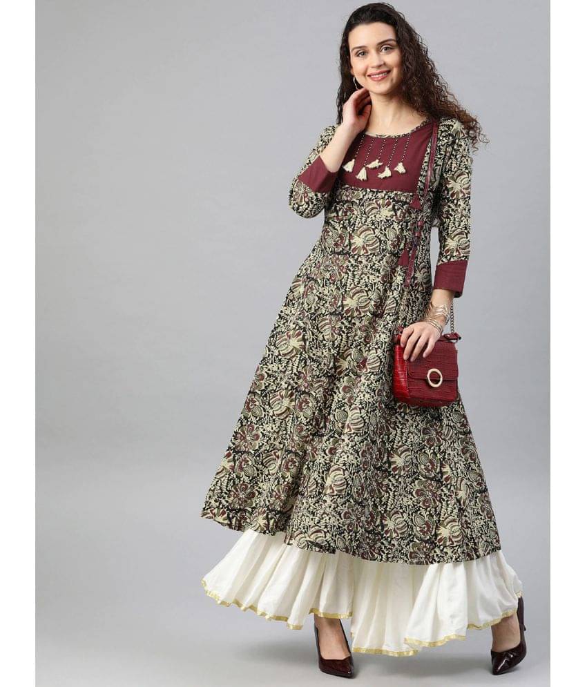     			Yash Gallery - Multicolor Cotton Women's Flared Kurti ( Pack of 1 )