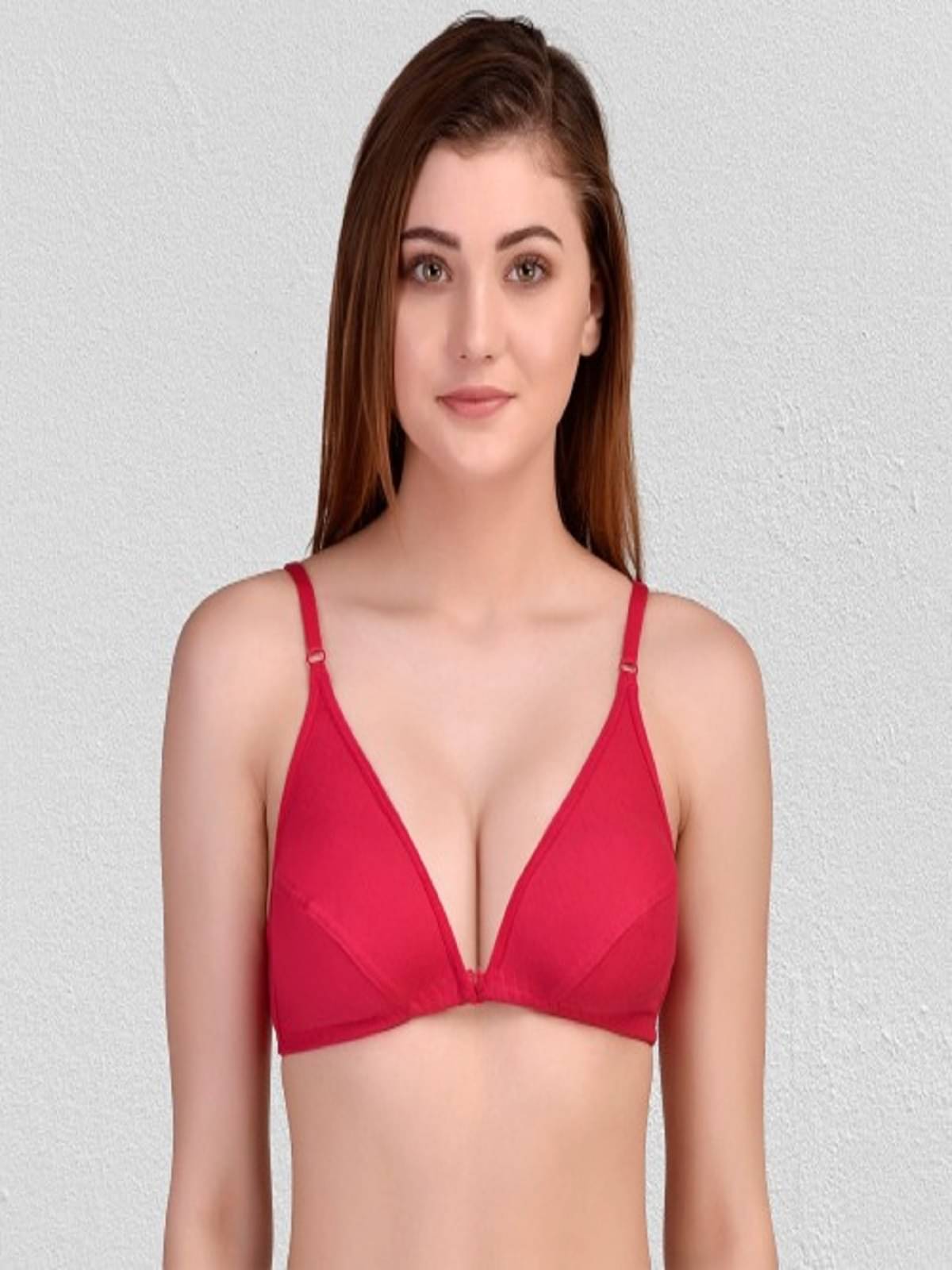Zourt Cotton Non Padded Women's Everyday Bra ( Red )     			Zourt Cotton Non Padded Women's Everyday Bra ( Red )