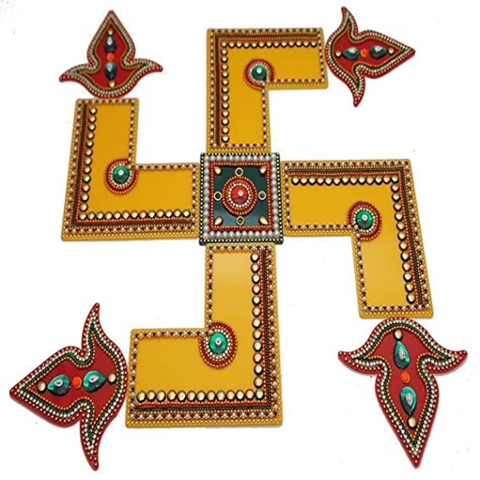 thrifkart Multicolour Paper Rangoli - Pack of 1