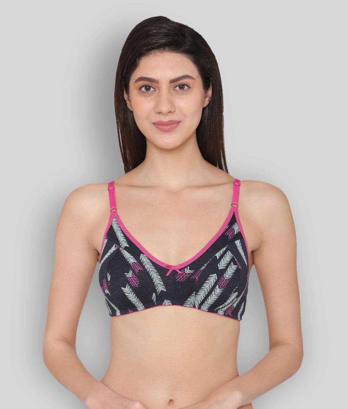 Clovia Cotton Non Padded Women's T-Shirt Bra ( Navy )     			Clovia Cotton Non Padded Women's T-Shirt Bra ( Navy )