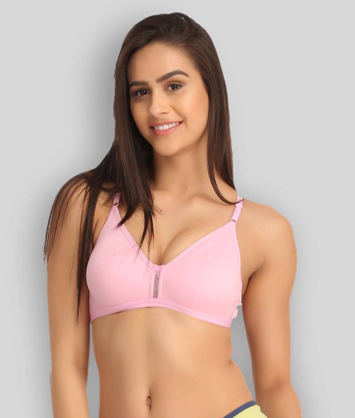 Clovia Cotton Non Padded Women's Everyday Bra ( Pink ) Clovia Cotton Non Padded Women's Everyday Bra ( Pink )