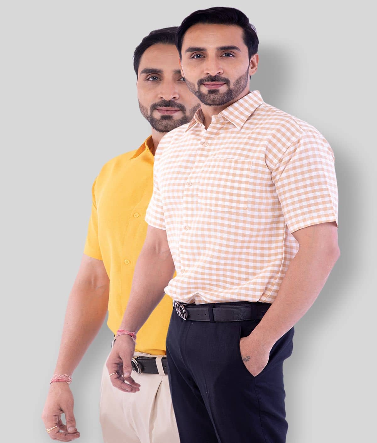 DESHBANDHU DBK - Multicolor Cotton Regular Fit Men's Casual Shirt (Pack of 2 )