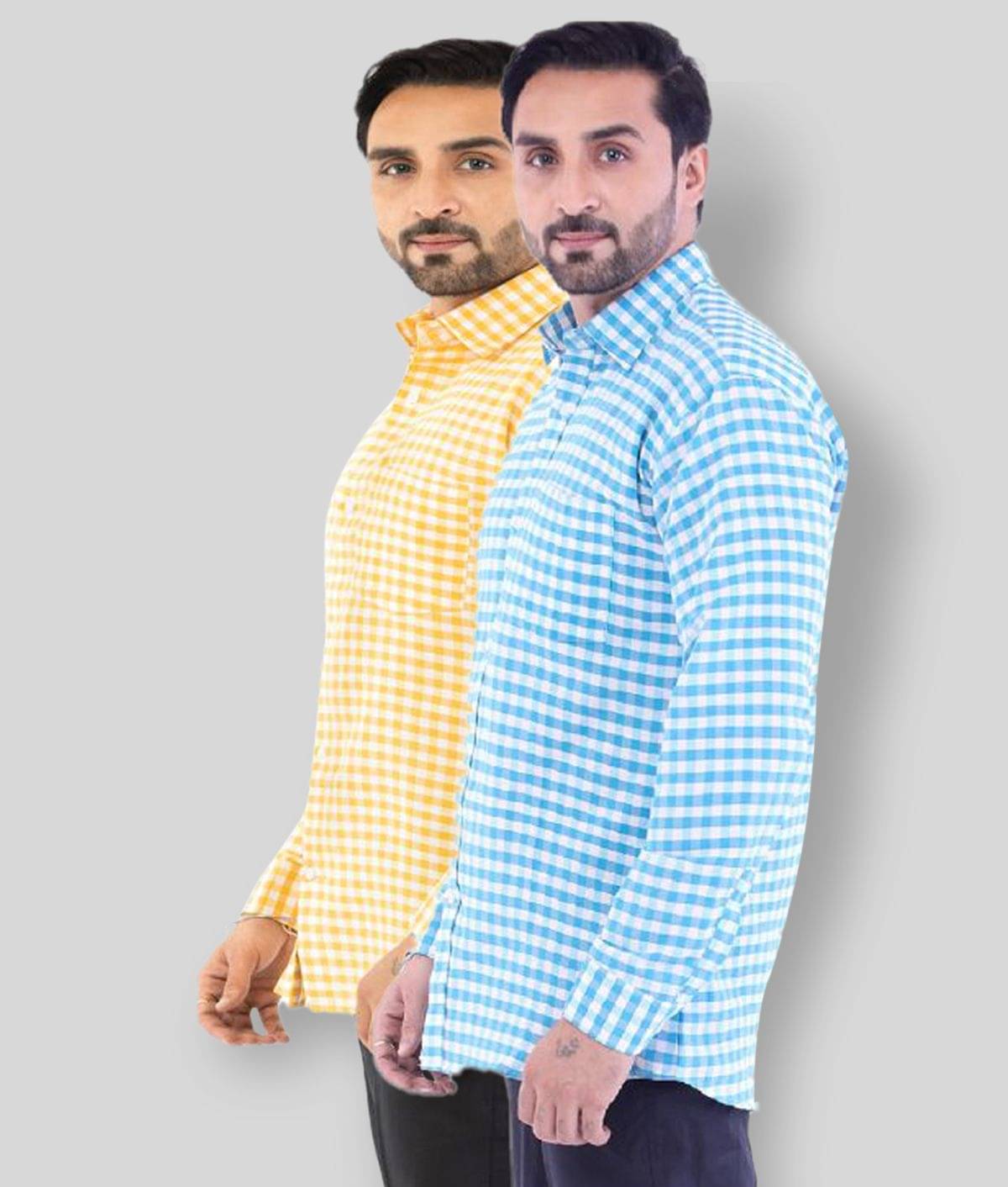     			DESHBANDHU DBK - Multicolor Cotton Regular Fit Men's Casual Shirt ( Pack of 2 )