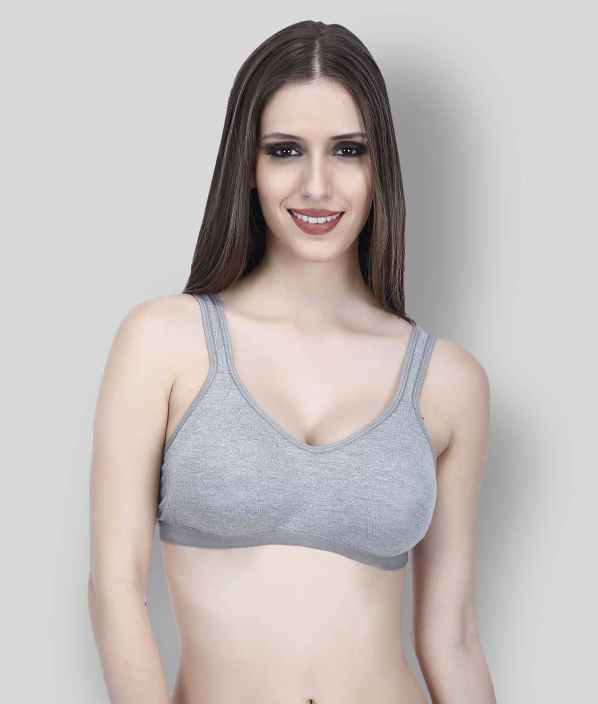 Elina Cotton Non Padded Women's Teenage Bra ( Grey ) Elina Cotton Non Padded Women's Teenage Bra ( Grey )