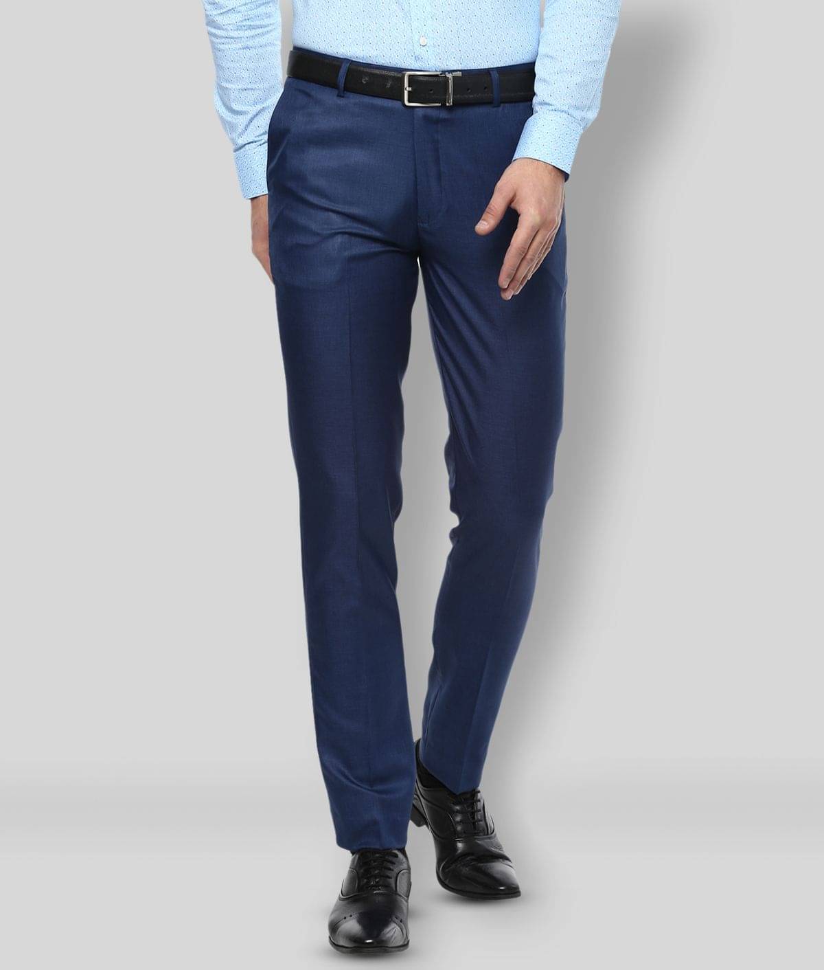     			Inspire Clothing Inspiration - Blue Polycotton Slim - Fit Men's Formal Pants ( Pack of 1 )