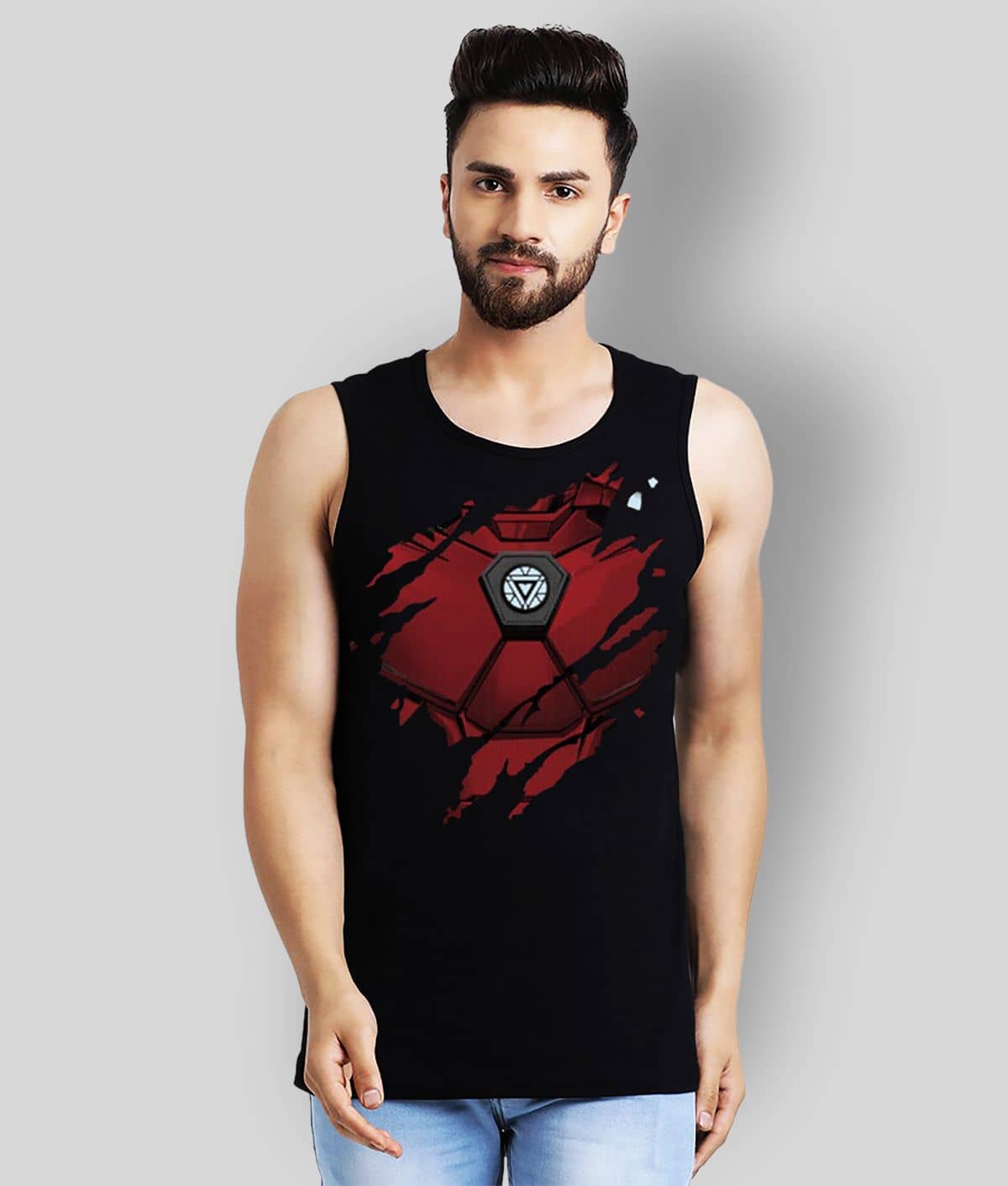 Leotude Pack of 1 Cotton Blend Sleeveless Vest For Men ( Black ) - Nightwear & Loungewear | Buy online on ZillyBuy