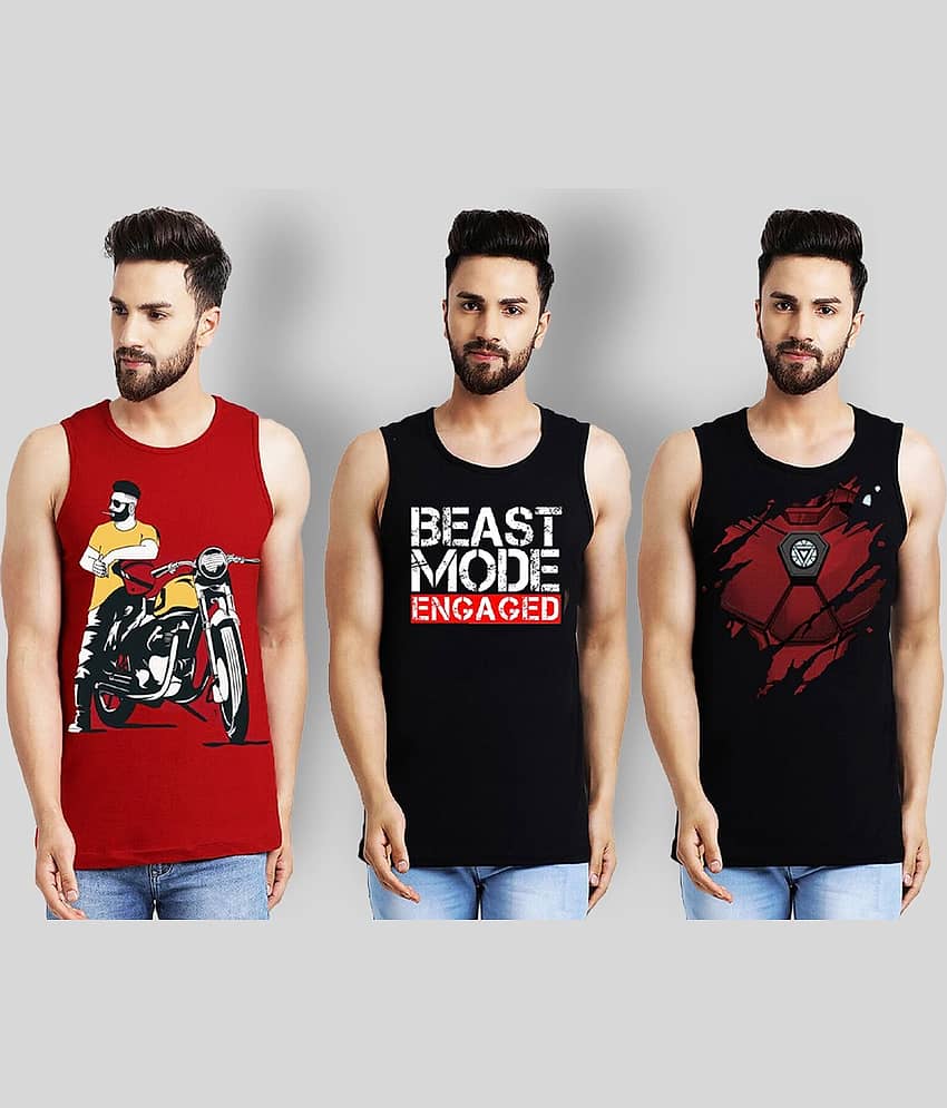 Leotude Pack of 3 Cotton Sleeveless Vest For Men ( Multi ) - Nightwear & Loungewear | Buy online on ZillyBuy