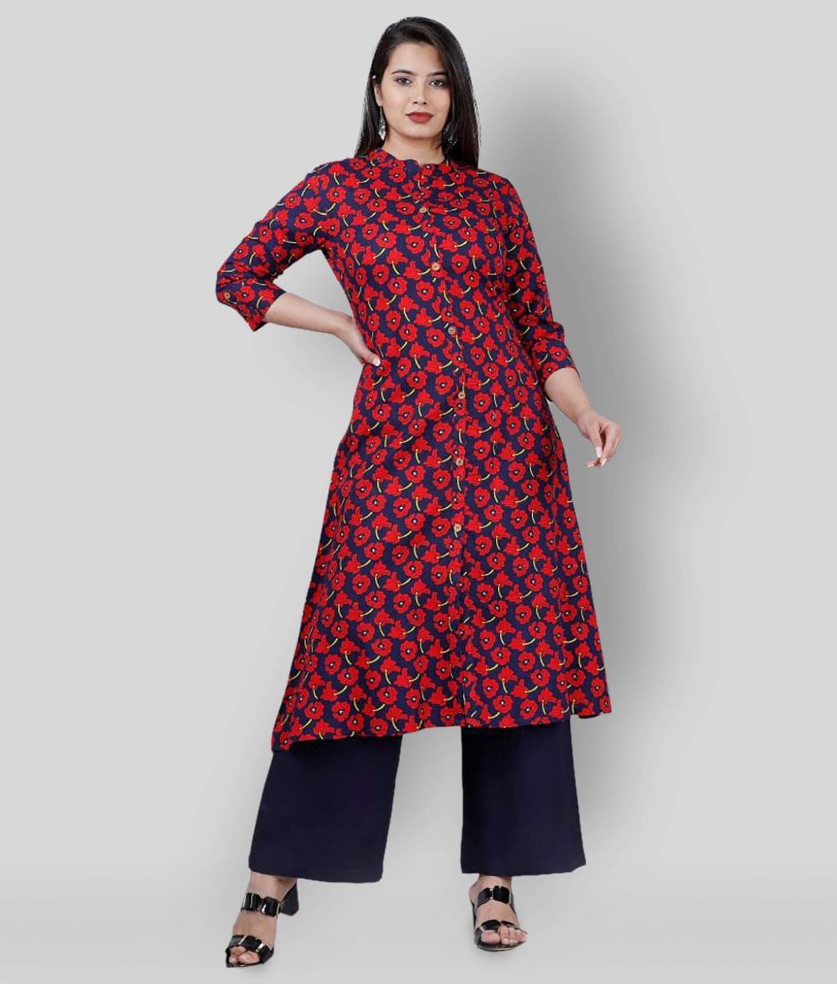 MAUKA - Multicolor Front Slit Rayon Women's Stitched Salwar Suit ( Pack of 1 )     			MAUKA - Multicolor Front Slit Rayon Women's Stitched Salwar Suit ( Pack of 1 )