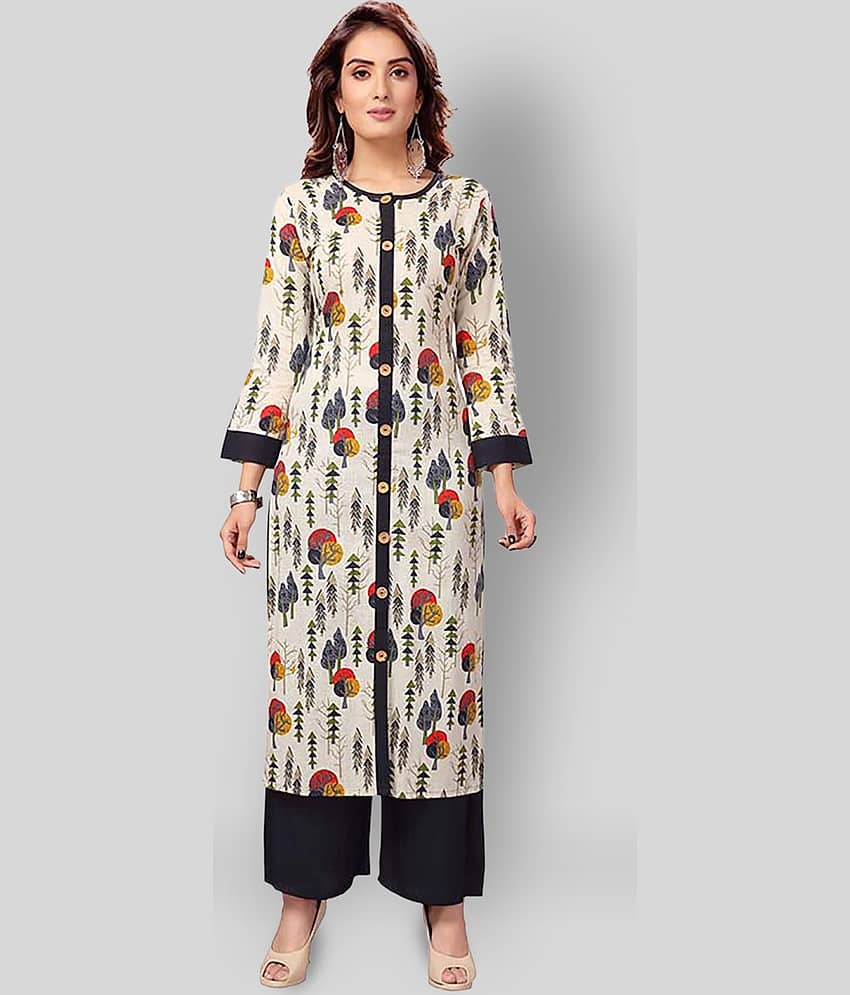 Madhuram Textiles - Multicolor Rayon Women's Front Slit Kurti ( Pack of 1 ) - Kurtis, Tunics | Buy online on ZillyBuy