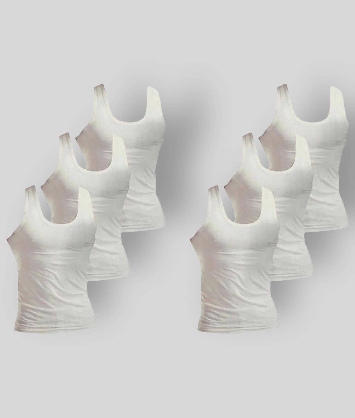 Rupa - White Cotton Men's Vest ( Pack of 6 ) - Nightwear & Loungewear | Buy online on ZillyBuy