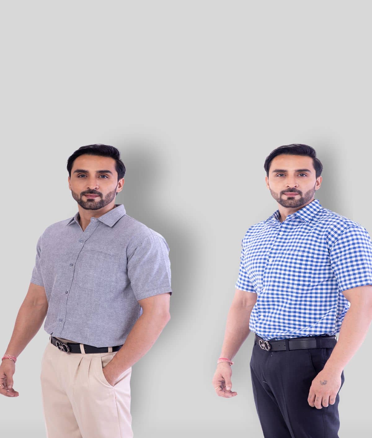 DESHBANDHU DBK Multicolor Cotton Regular Fit Half Sleeves Men's Casual Shirt ( Pack of 2 )