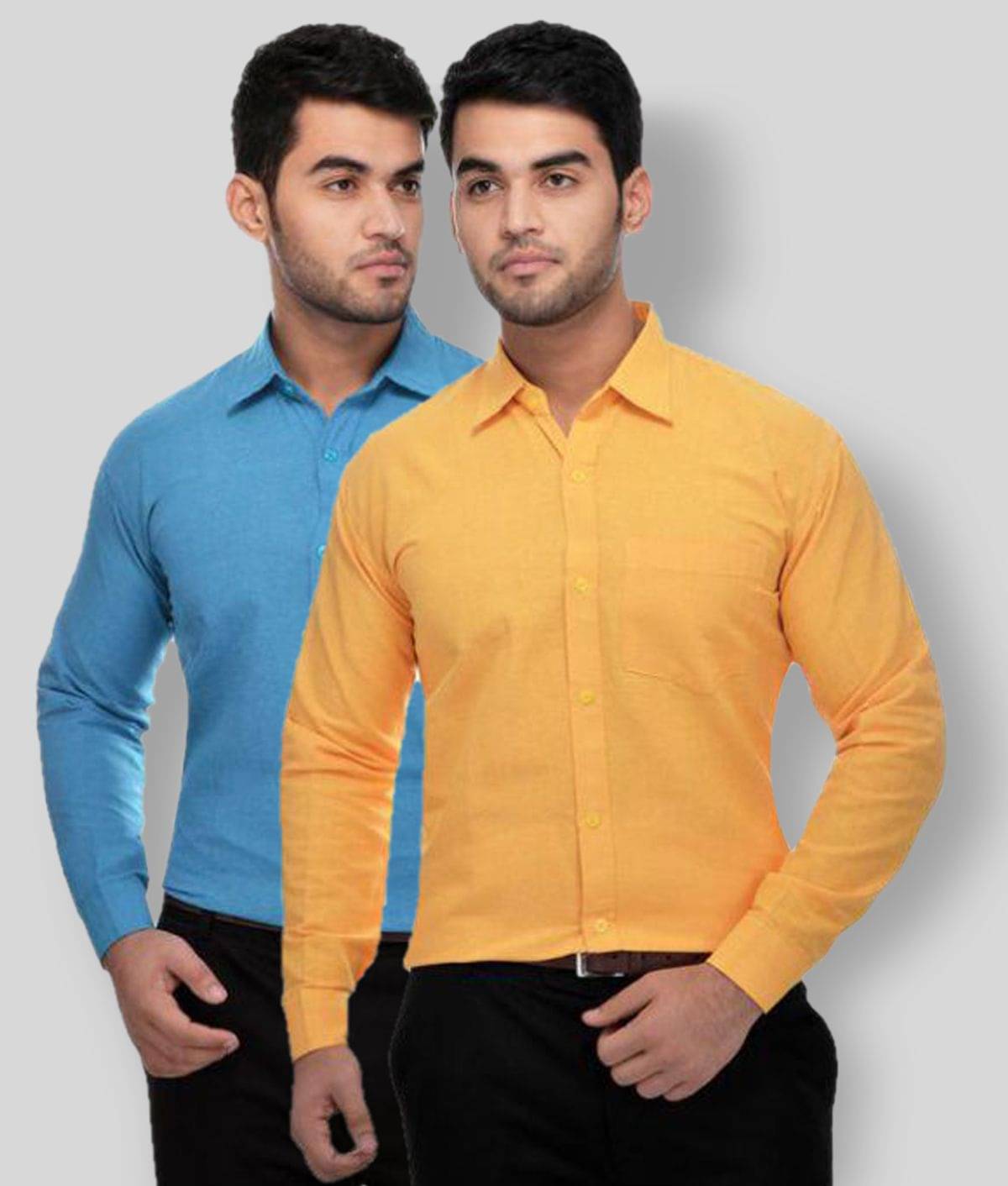     			DESHBANDHU DBK - Multicolor Cotton Regular Fit Men's Casual Shirt ( Pack of 2 )