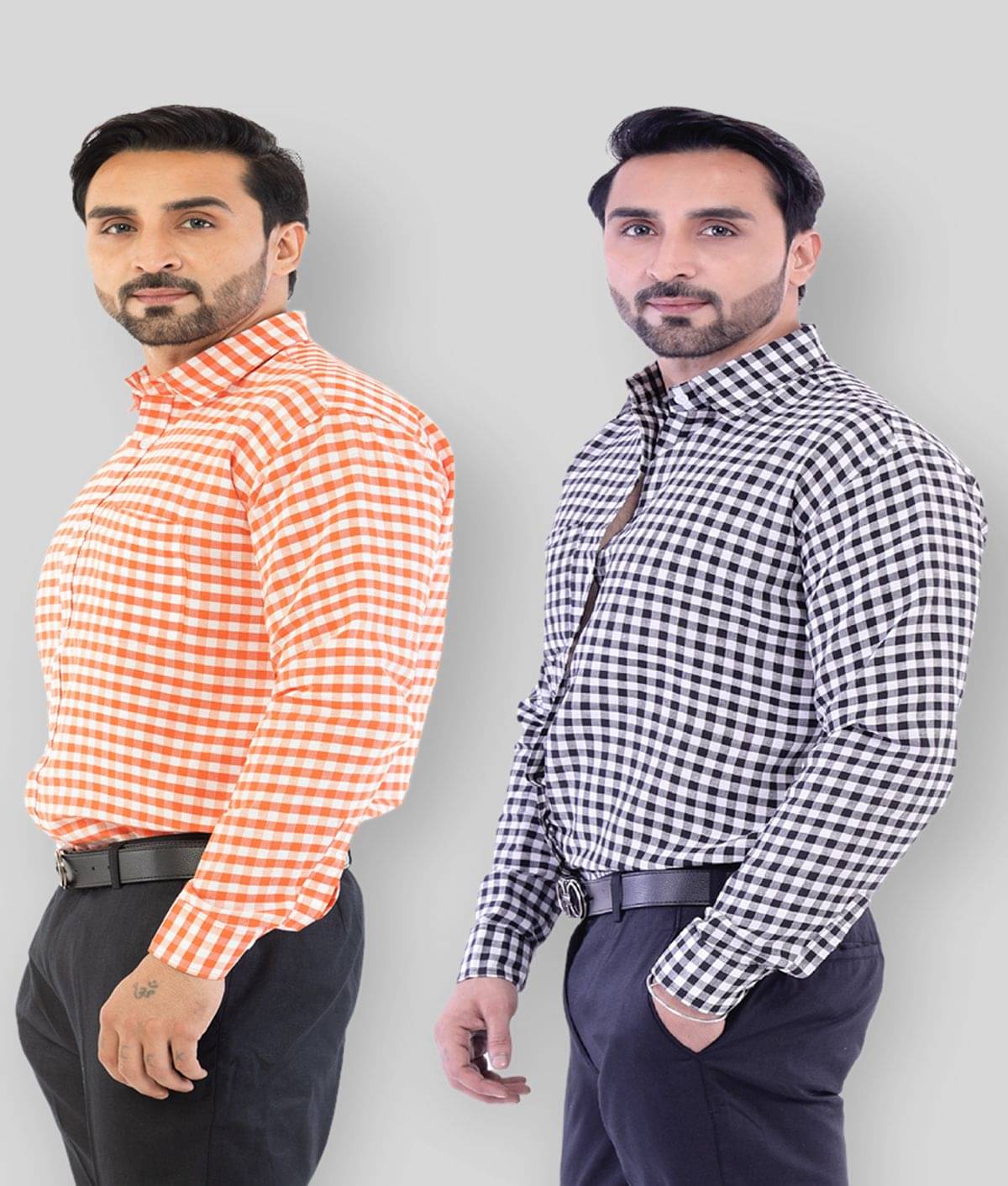     			DESHBANDHU DBK - Multicolor Cotton Regular Fit Men's Casual Shirt (Pack of 2 )