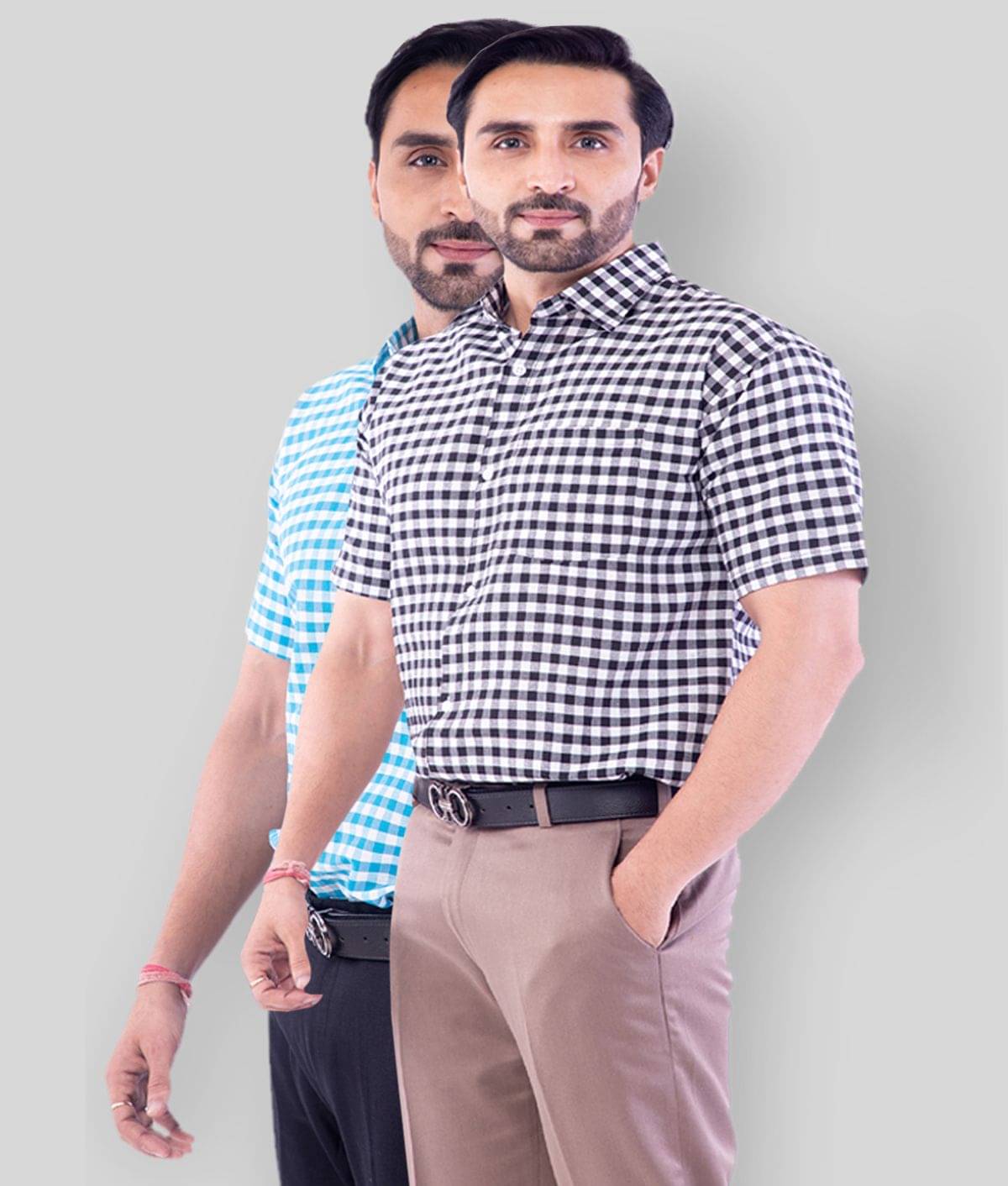     			DESHBANDHU DBK - Multicolor Cotton Regular Fit Men's Casual Shirt ( Pack of 2 )