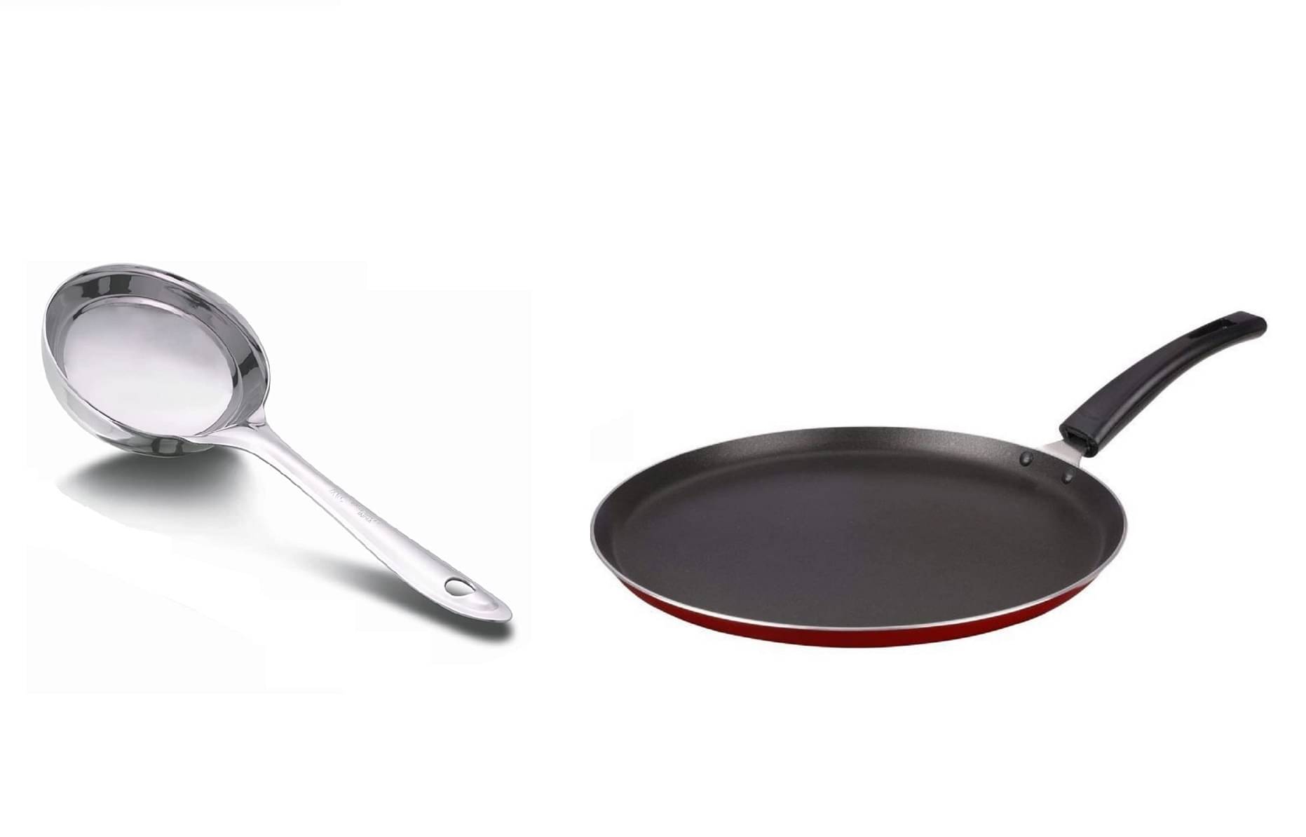     			Dynore - Black Aluminium Non-Stick Cookware Sets ( Pack of 2 )