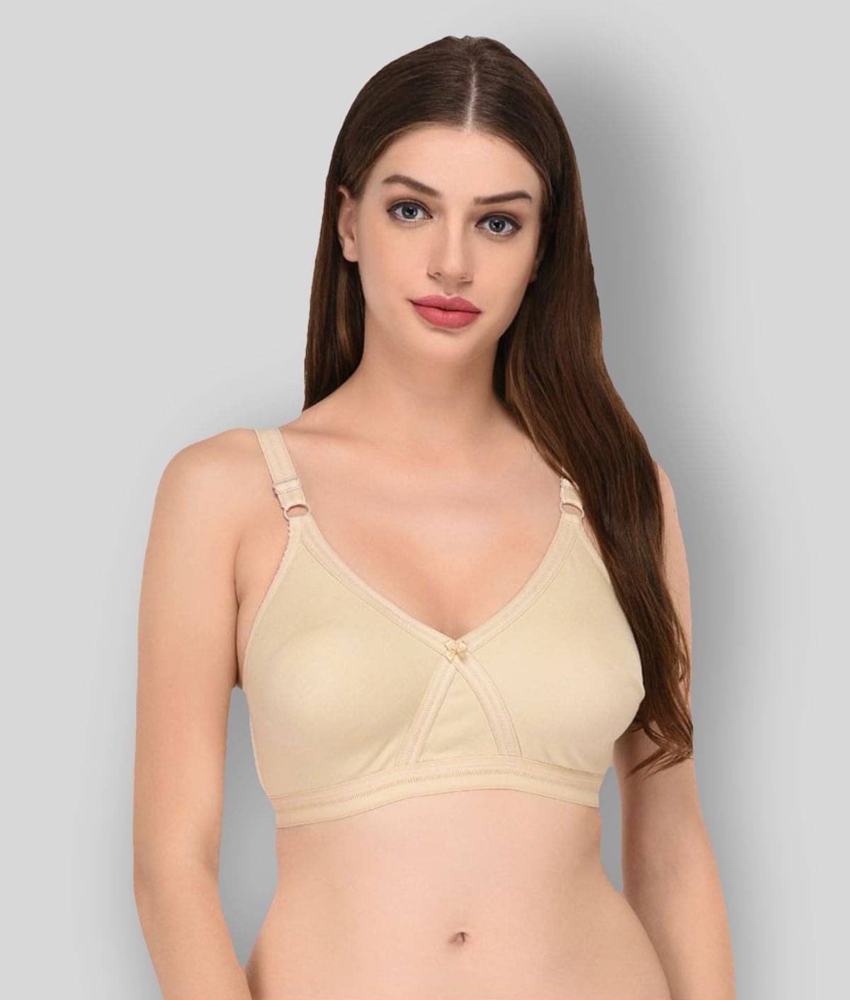 Elina Cotton Non Padded Women's T-Shirt Bra ( Beige ) Elina Cotton Non Padded Women's T-Shirt Bra ( Beige )