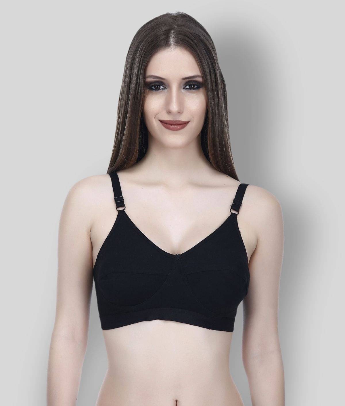     			Elina Cotton Non Padded Women's Everyday Bra ( Black )