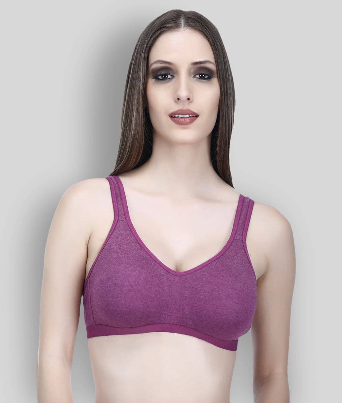 Elina Cotton Non Padded Women's Teenage Bra ( Purple ) Elina Cotton Non Padded Women's Teenage Bra ( Purple )