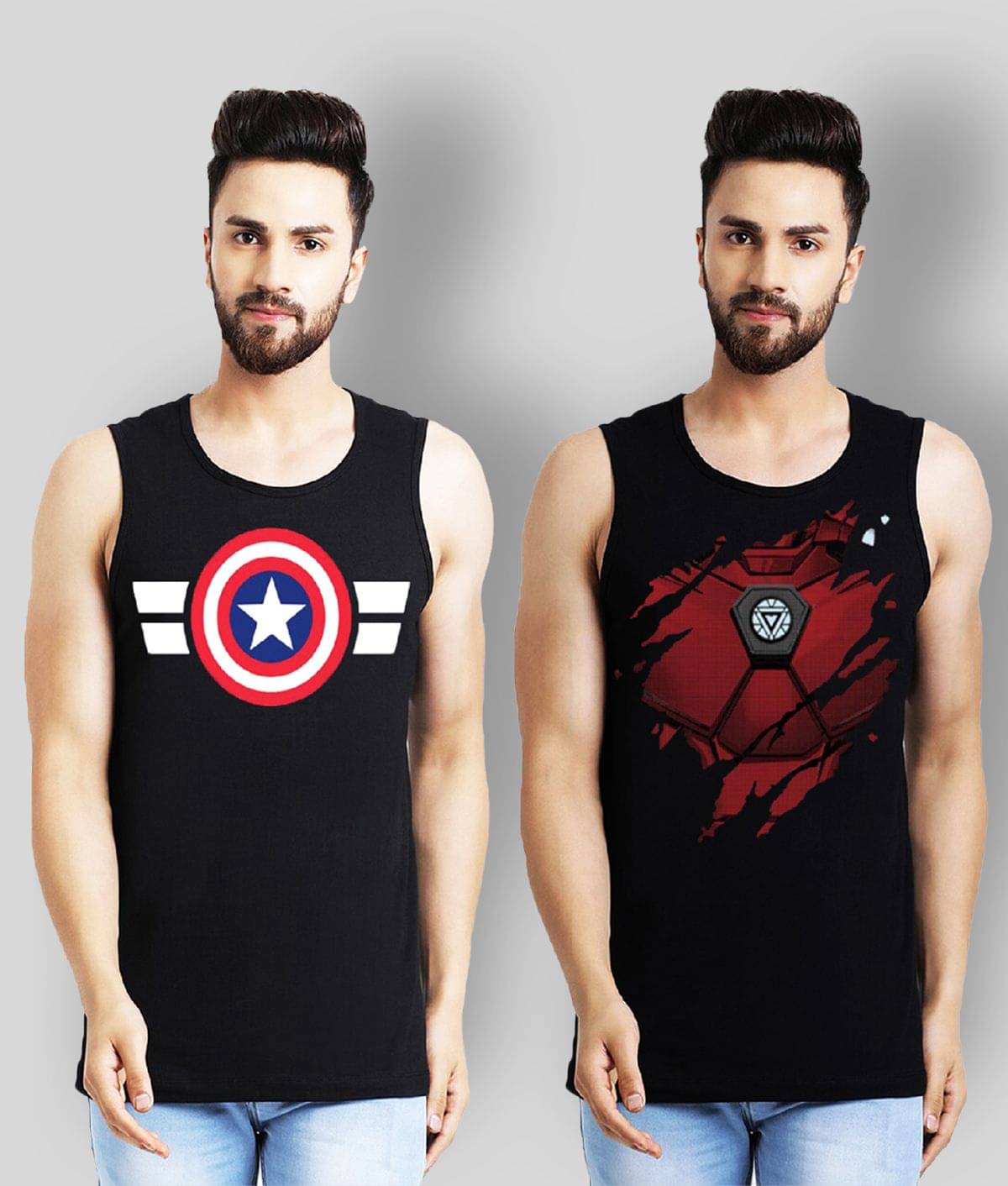 Leotude Pack of 2 Cotton Sleeveless Vest For Men ( Black ) Leotude Pack of 2 Cotton Sleeveless Vest For Men ( Black )