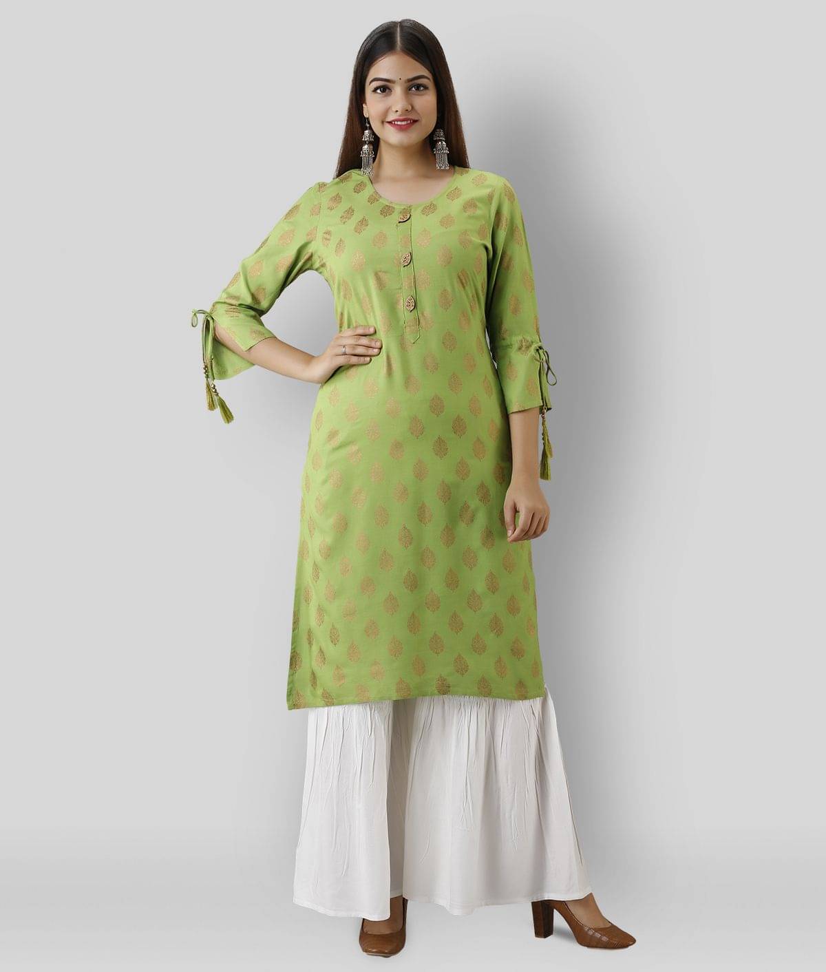 MAUKA - Green Green Straight Rayon Women's Stitched Salwar Suit ( Pack of 1 ) MAUKA - Green Green Straight Rayon Women's Stitched Salwar Suit ( Pack of 1 )