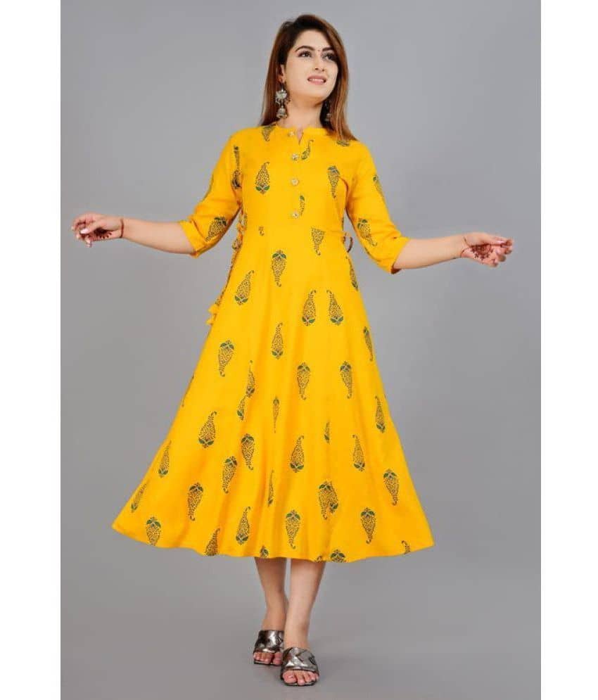 NUPITAL - Grey Rayon Women's Flared Kurti ( Pack of 1 ) - Kurtis, Tunics | Buy online on ZillyBuy