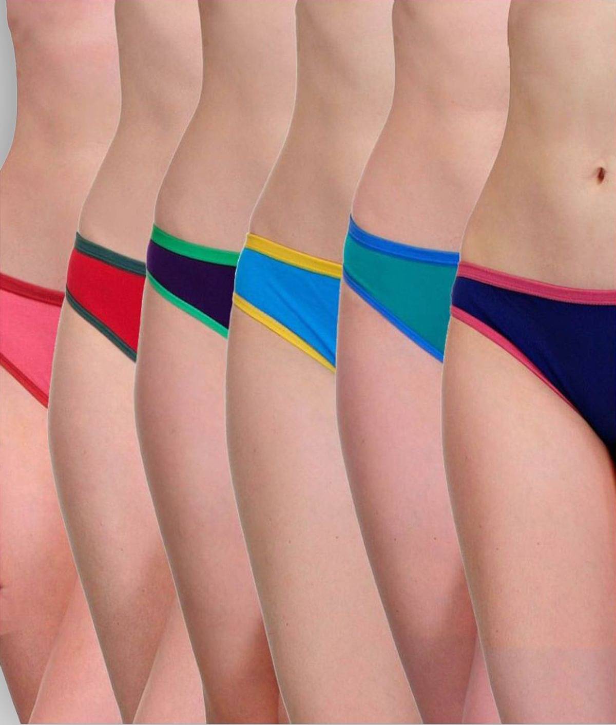 Softskin Pack of 6 Cotton Printed Women's Briefs ( Multi Color ) Softskin Pack of 6 Cotton Printed Women's Briefs ( Multi Color )