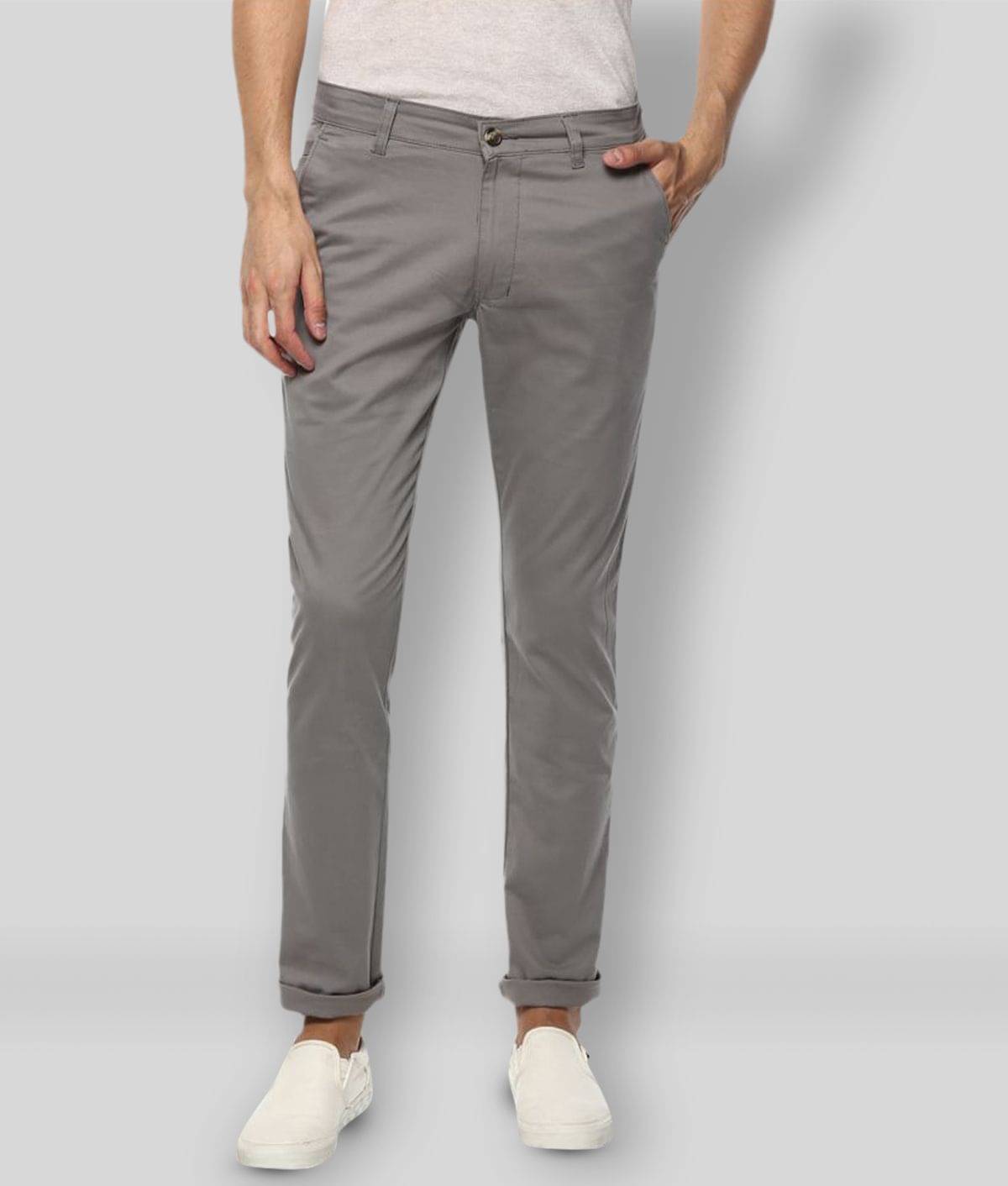     			Urbano Fashion - Grey Cotton Slim Fit Men's Chinos (Pack of 1)