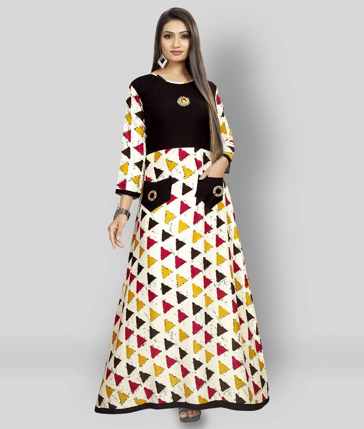     			dk life style - Multicolor Rayon Women's Flared Kurti ( Pack of 1 )