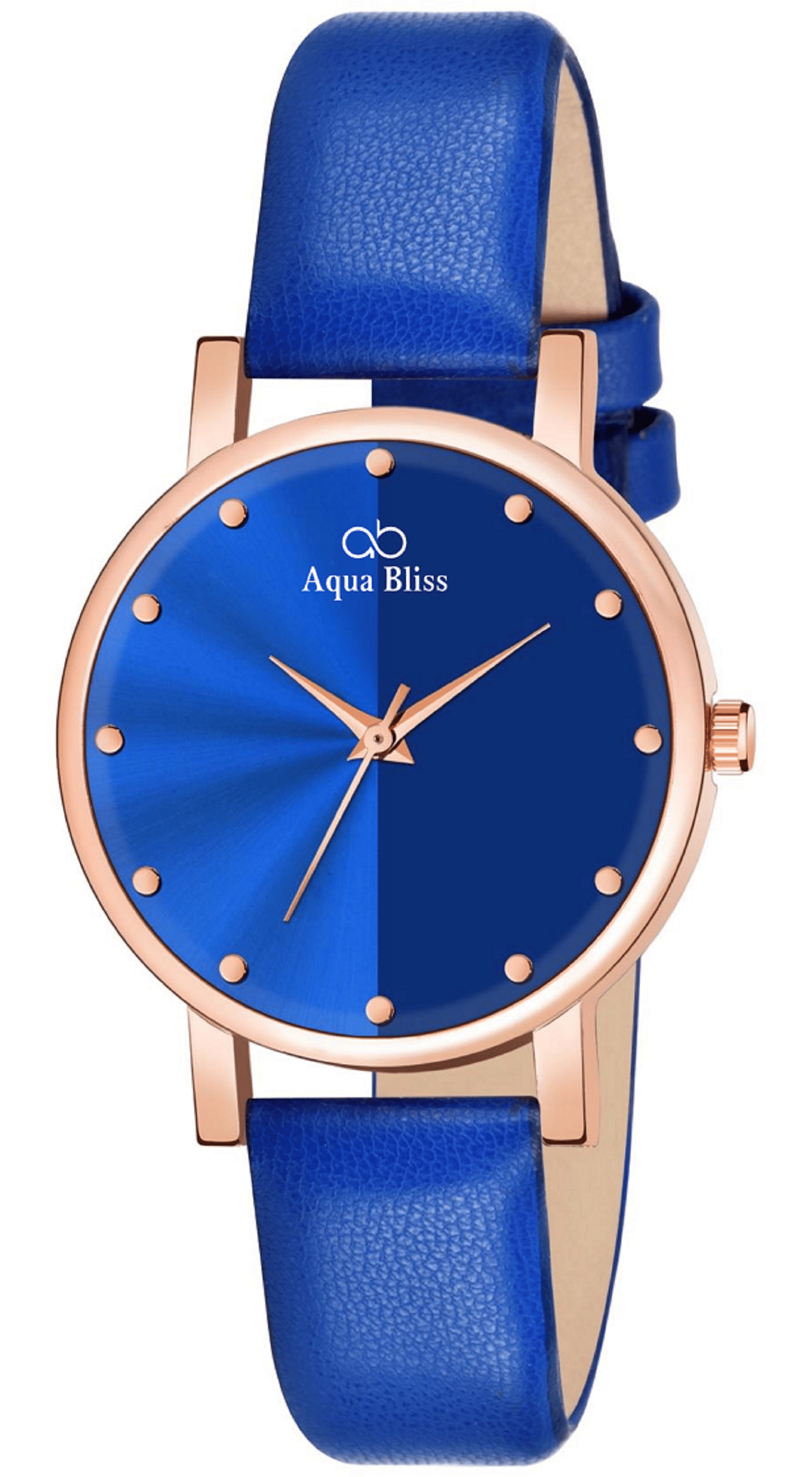 AQUA BLISS - Blue Leather Analog Womens Watch