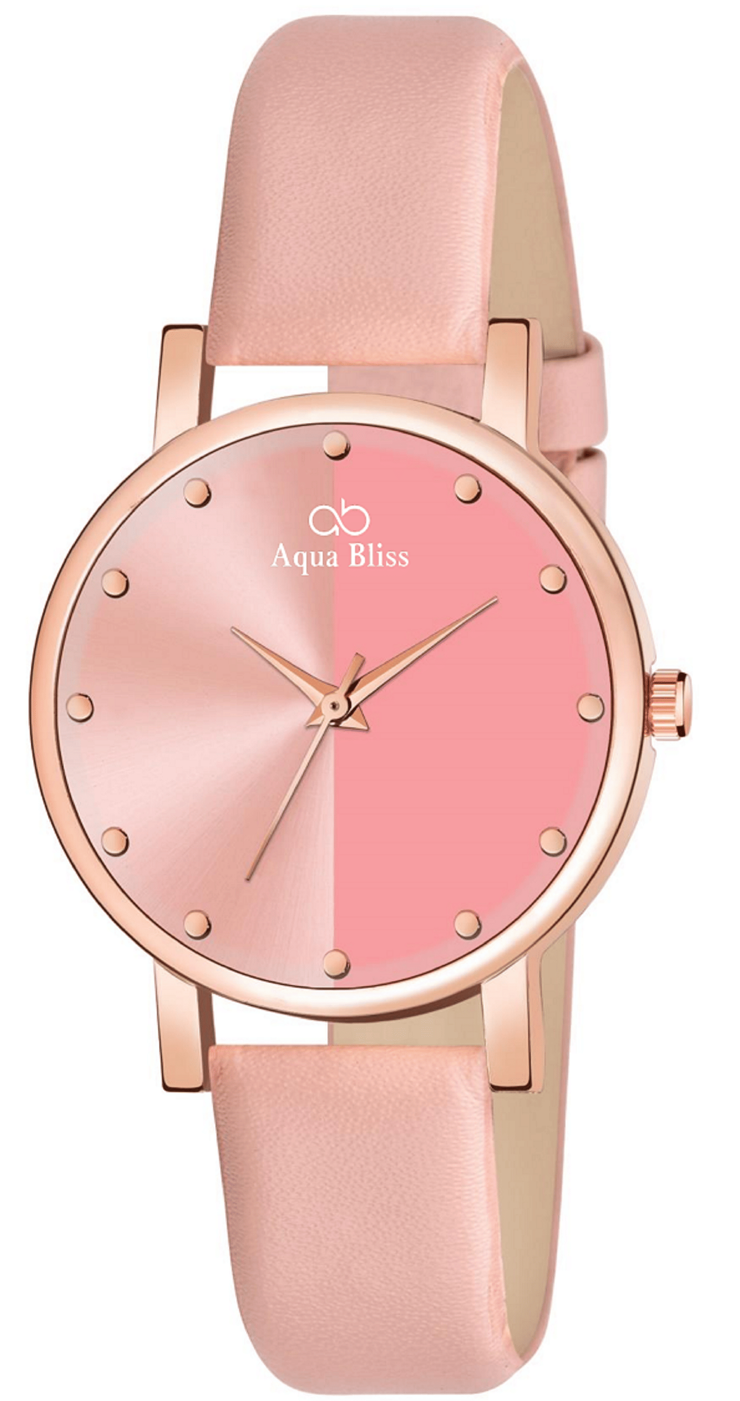 AQUA BLISS - Pink Leather Analog Womens Watch