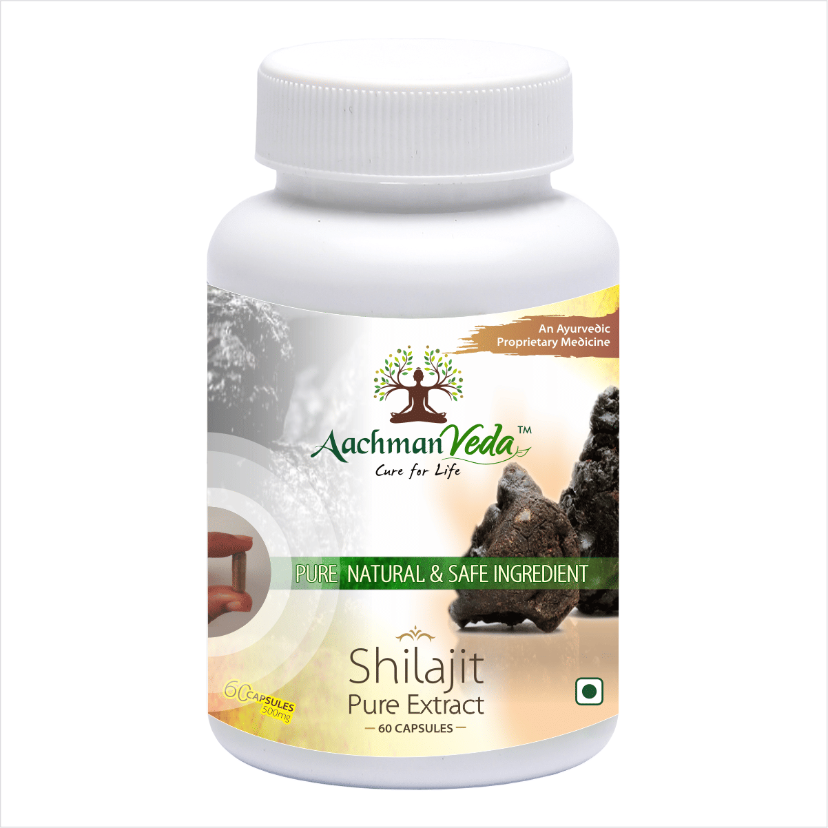     			Aachman Veda Pure Extract Shilajit (60 Caps) 500Mg