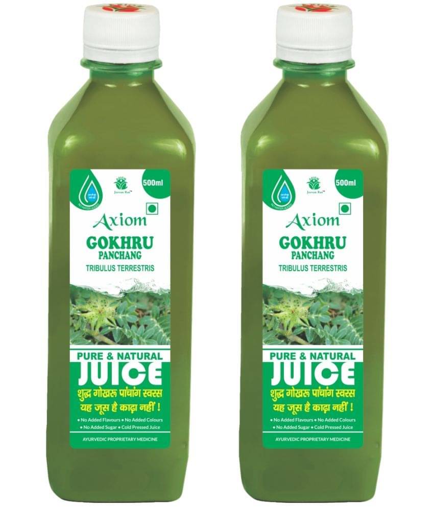 Axiom Gokhru Juice 500ml (Pack of 2) | 100% Natural WHO-GLP,GMP,ISO Certified Product Axiom Gokhru Juice 500ml (Pack of 2) | 100% Natural WHO-GLP,GMP,ISO Certified Product