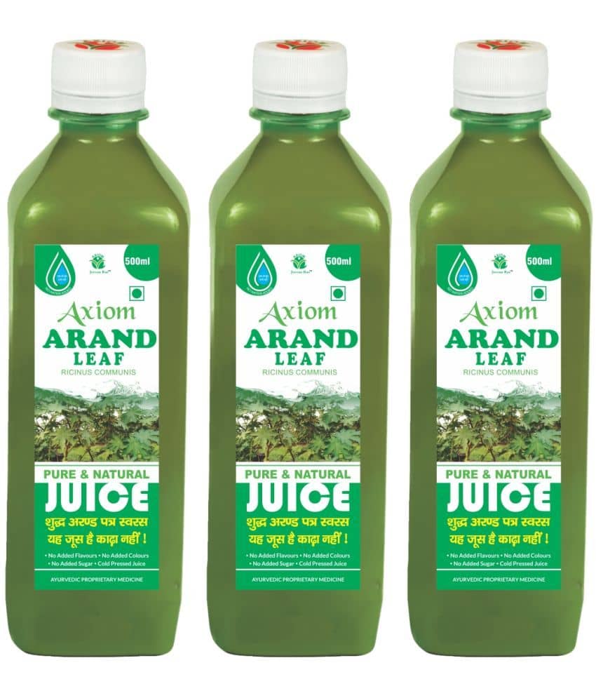 Axiom Arand Leaf Juice Pack of (3)|100% Natural WHO-GLP,GMP,ISO Certified Product (500ml Each)