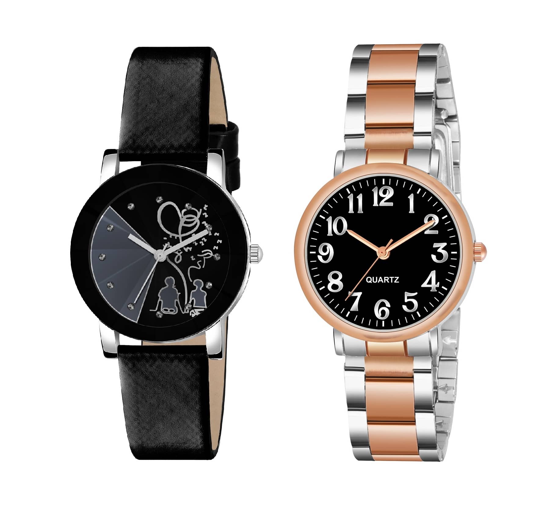 DECLASSE - Black Leather Analog Womens Watch