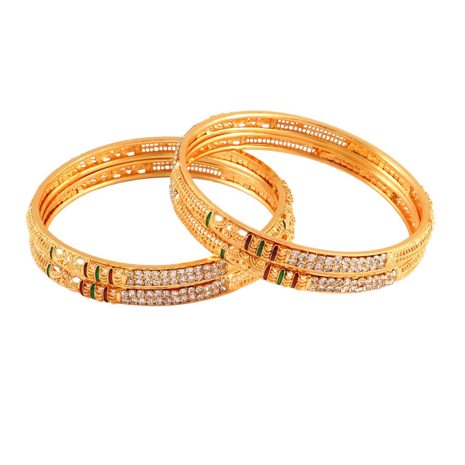Jewar Mandi - Gold Bangle Set ( Pack of 1 ) - Bangles & Bracelets | Buy online on ZillyBuy